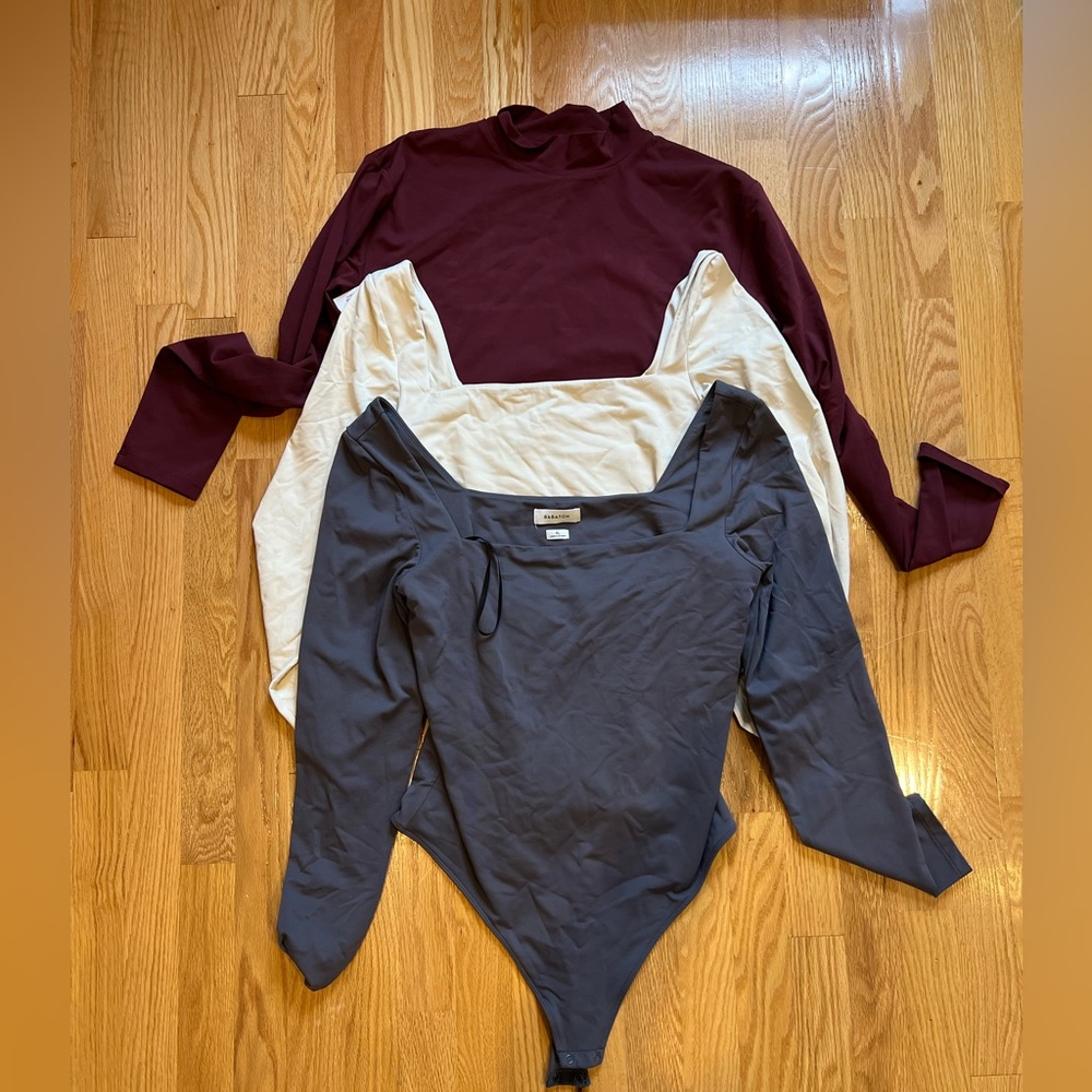 3 Aritzia babaton contour bodysuits size xl